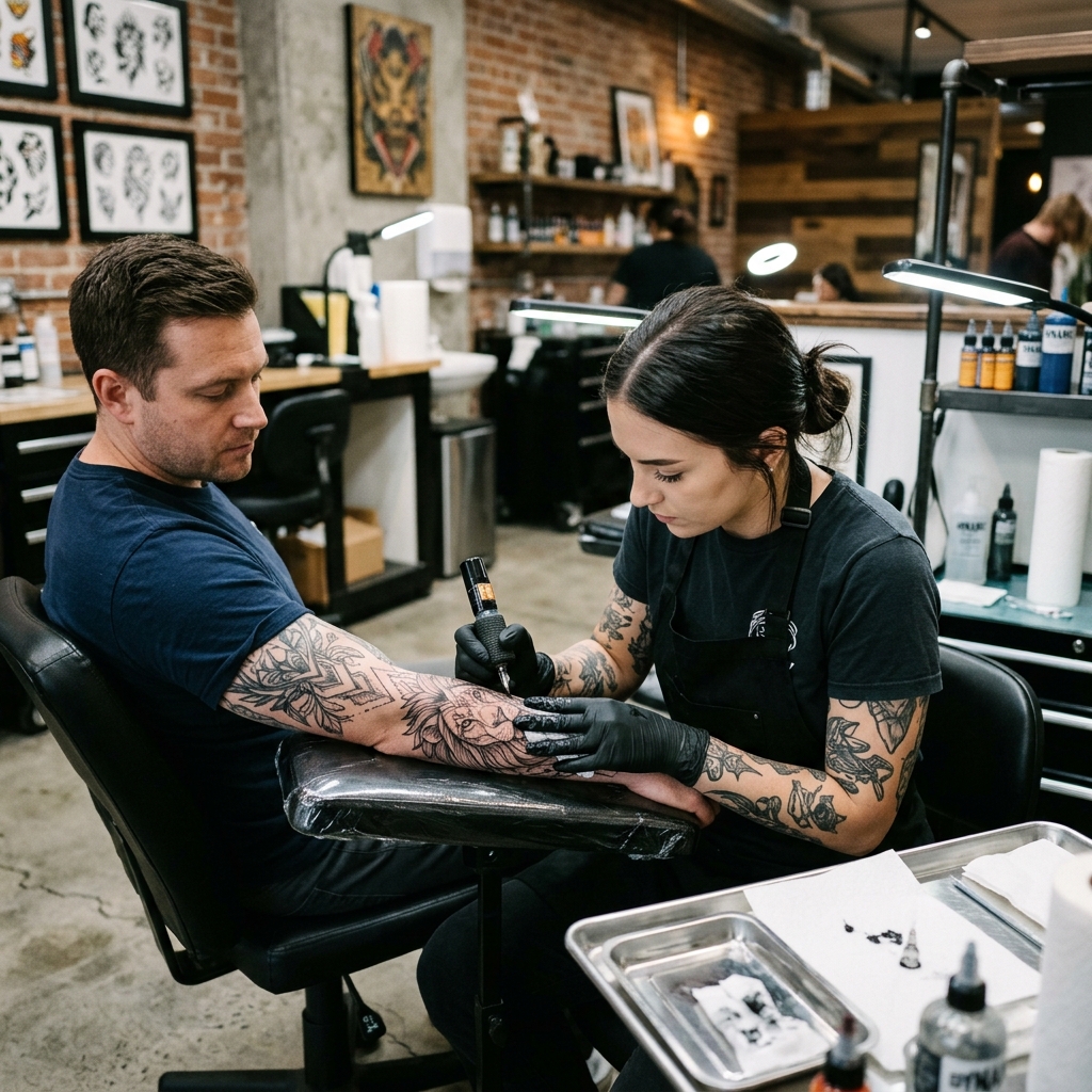 Tatuador utilizando MarkaAI